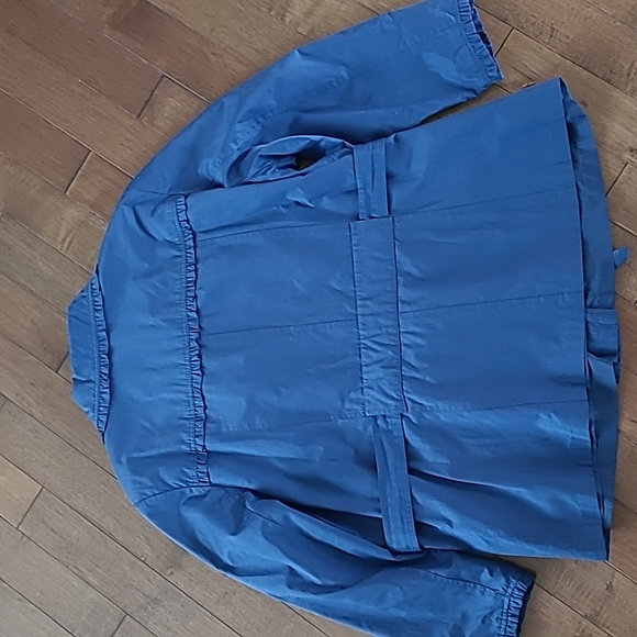 Novelti AJG Belted Blue Trench Jacket Plus Size 2X - Picture 2 of 11